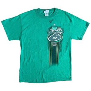 NASCAR Green Team Racing #6 T Shirt Autographed